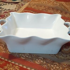 Stoneware serving dish.